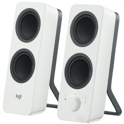 Bluetooth-колонки Logitech Z207 2.0 (пиковая мощность 10 Вт, среднеквадратичная мощность 5 Вт, 2 x 2,5 Вт), разъем для стереонаушников, белые